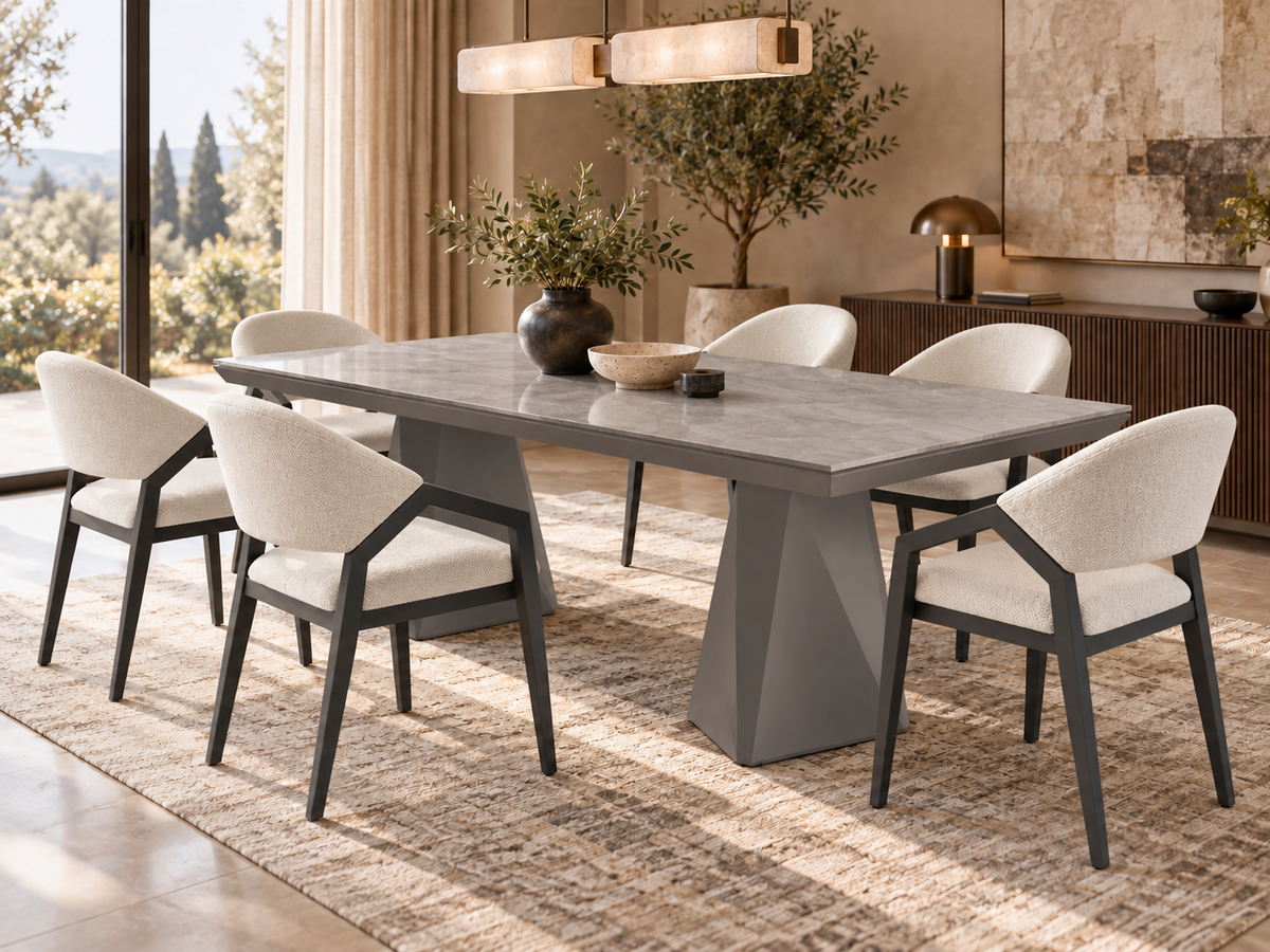 Ensemble de salle à manger Diamond – table à manger extensible + 6 chaises Diamond