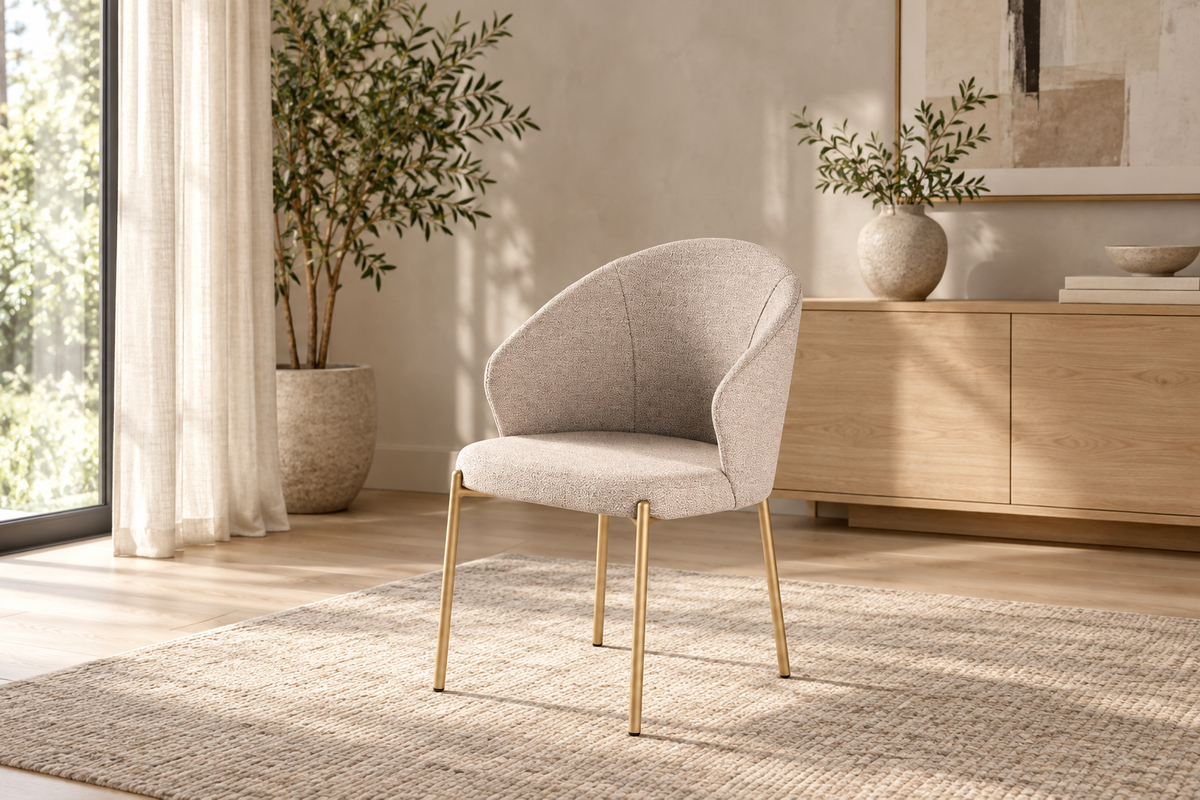 Chaise de salle à manger rembourrée Bugatti