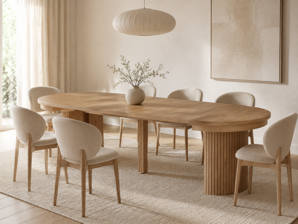 Table à manger extensible California 120–320 cm