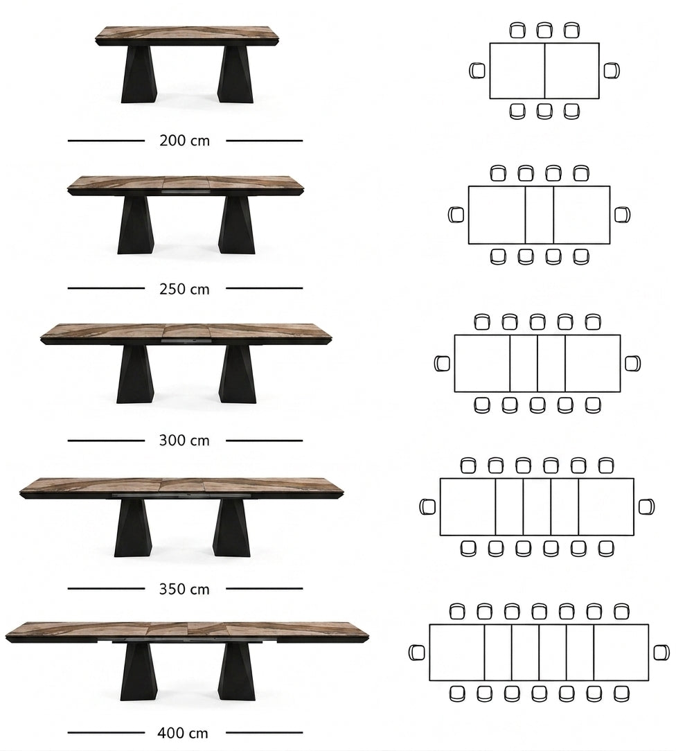 Ensemble de salle à manger Diamond – table à manger extensible + 6 chaises Diamond