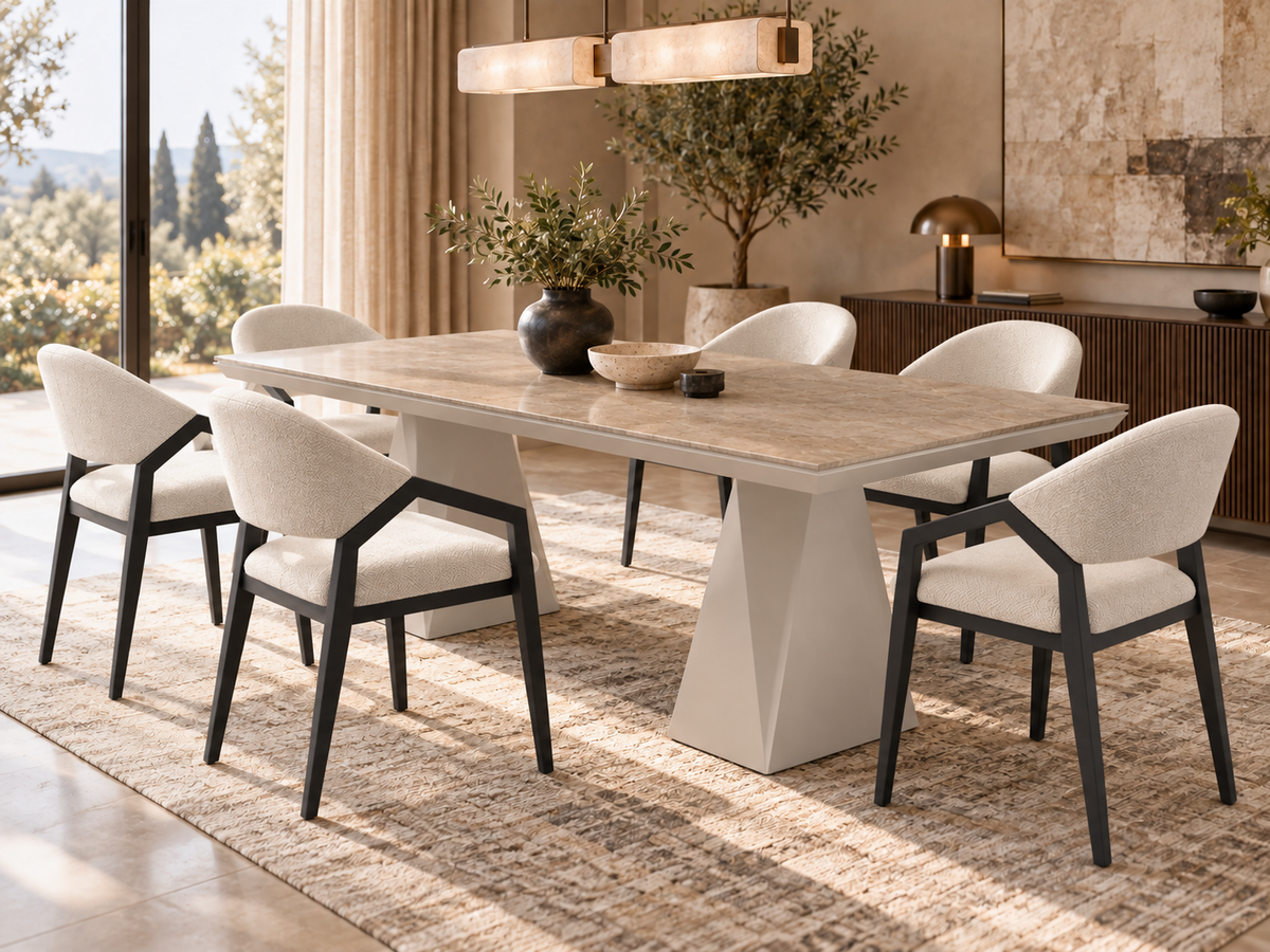 Ensemble de salle à manger Diamond – table à manger extensible + 6 chaises Diamond