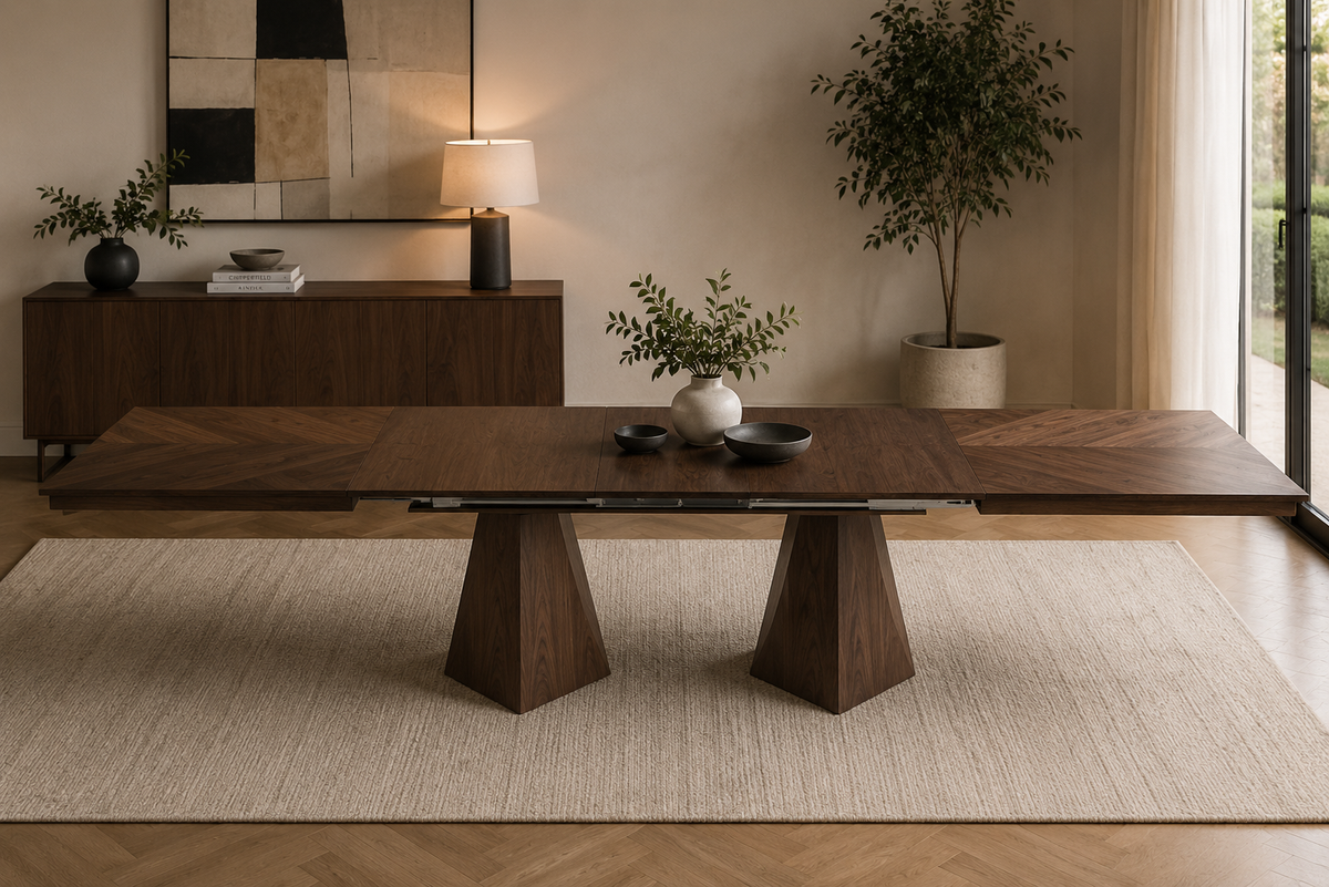 Table à manger extensible Diamond 200–400 cm – noyer américain