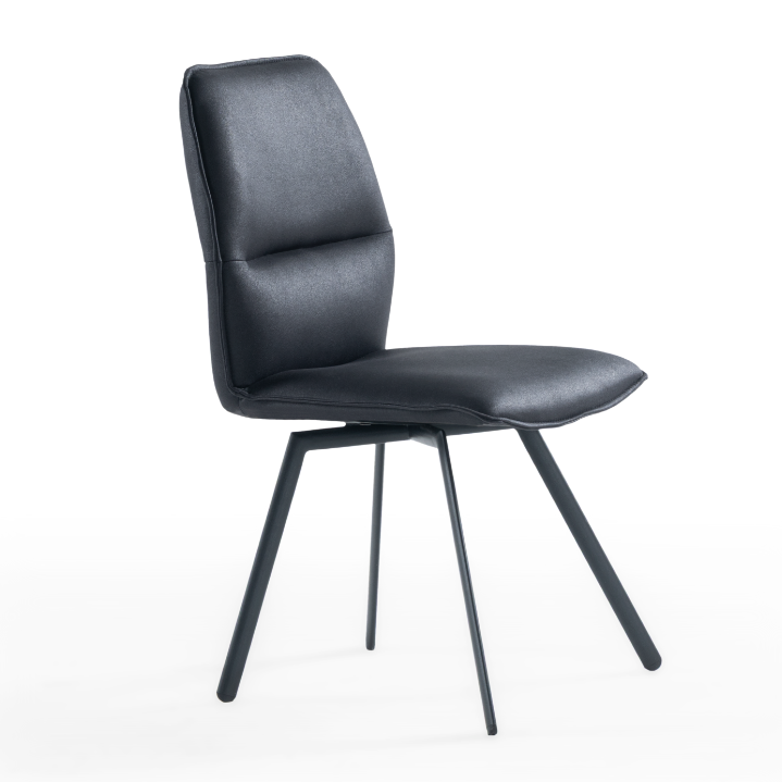 Chaise de salle à manger rembourrée Loft avec dossier en trois parties