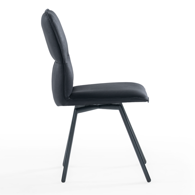 Chaise de salle à manger rembourrée Loft avec dossier en trois parties