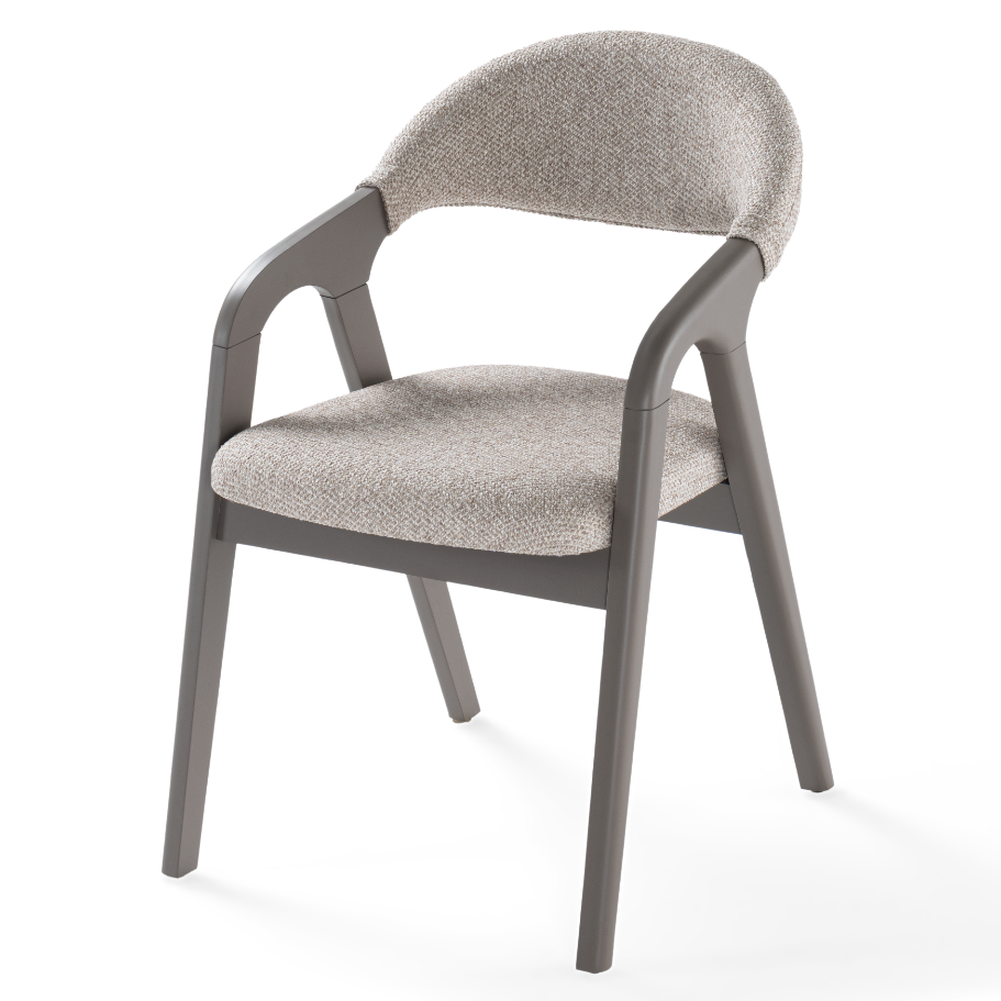 Chaise de salle à manger rembourrée Verona avec accoudoirs