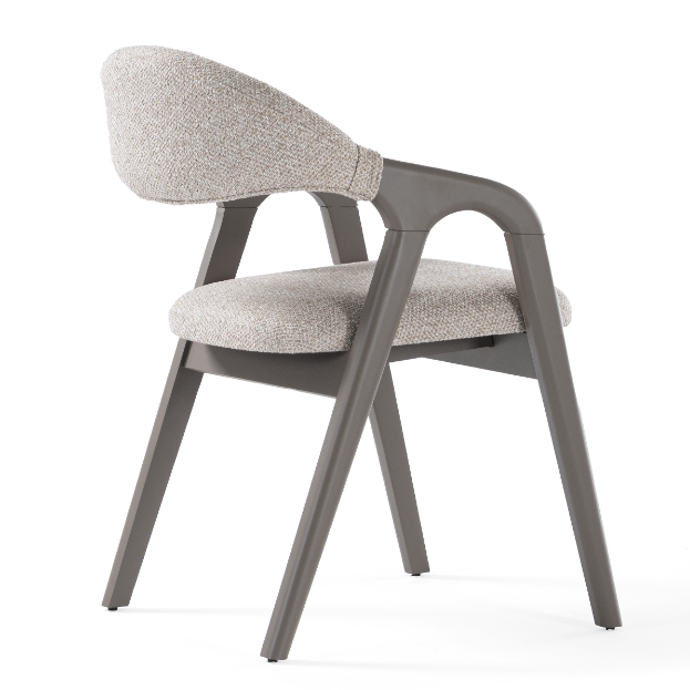 Chaise de salle à manger rembourrée Verona avec accoudoirs