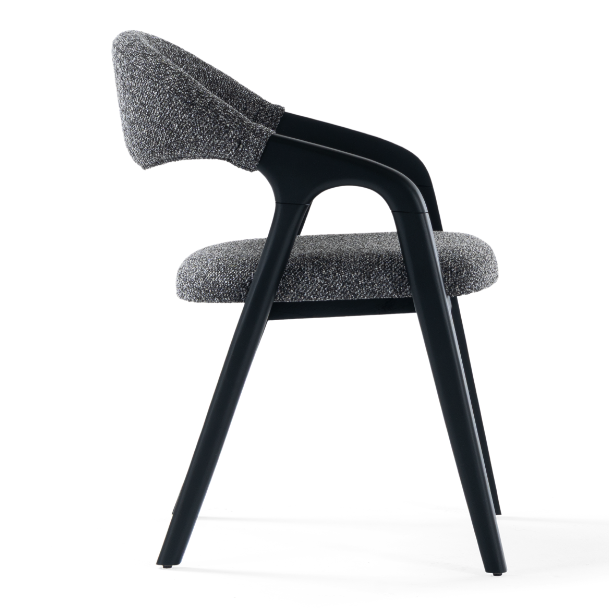 Chaise de salle à manger rembourrée Verona avec accoudoirs