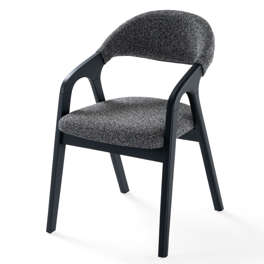 Chaise de salle à manger rembourrée Verona avec accoudoirs