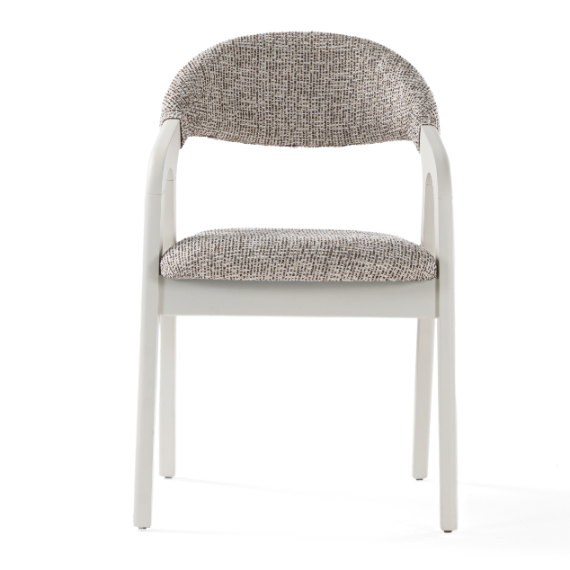 Chaise de salle à manger rembourrée Verona avec accoudoirs